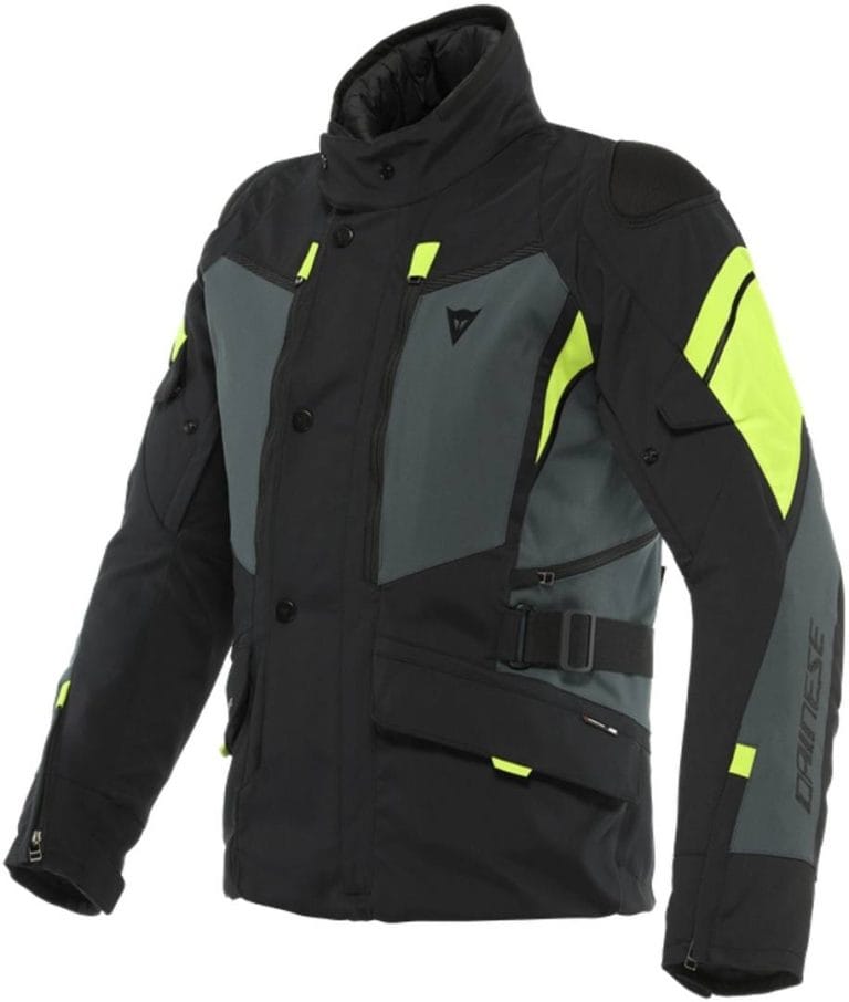 DAINESE Chaqueta Carve Master 3 Gore-Tex Negro/Gris/Amarillo Fluor
