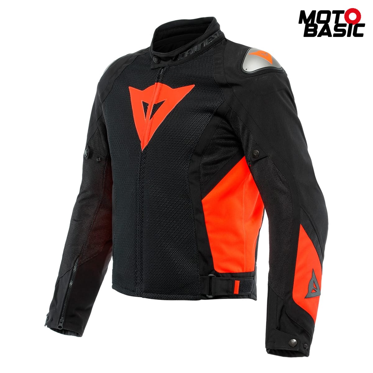 Chaqueta DAINESE Energyca Air Tex Negro/Rojo Fluor