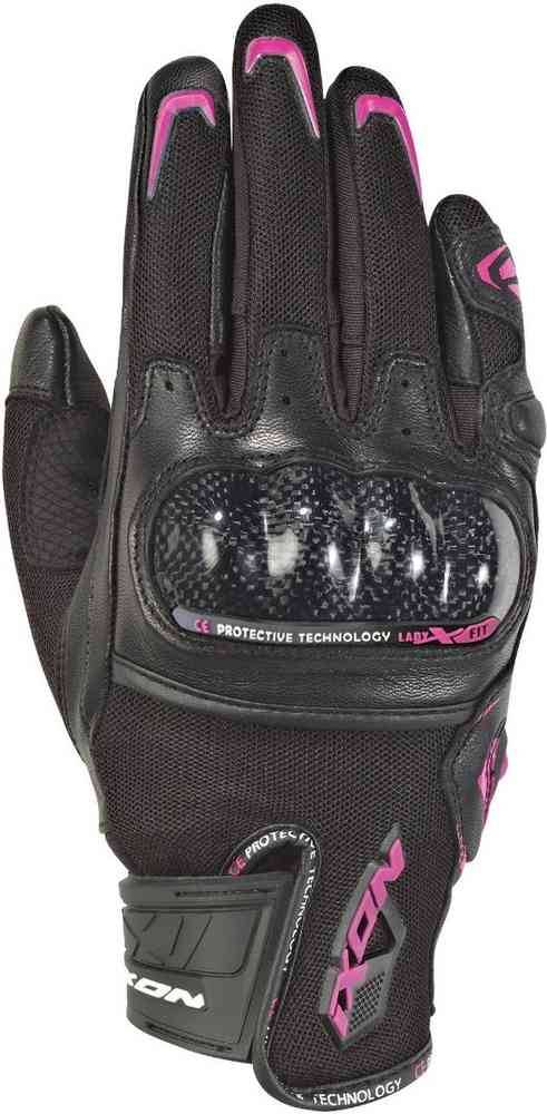 IXON Guantes RS Rise Air Lady Negro/Fucsia