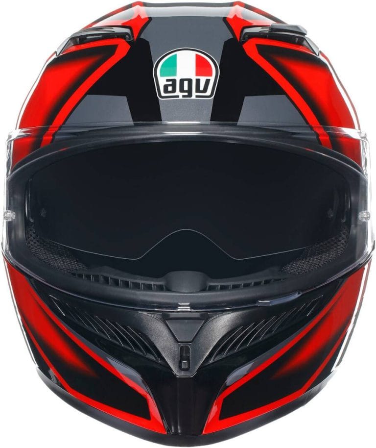 AGV Casco K3 E2206 - Compound Negro/Rojo