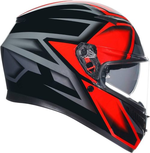 AGV Casco K3 E2206 - Compound Negro/Rojo