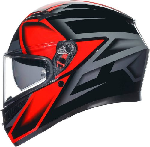AGV Casco K3 E2206 - Compound Negro/Rojo