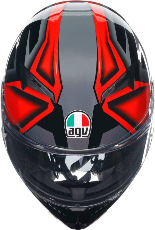 AGV Casco K3 E2206 - Compound Negro/Rojo