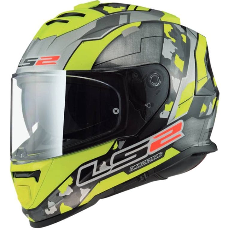 LS2 Casco FF800 Storm II Cyborg Amarillo Fluor/Gris