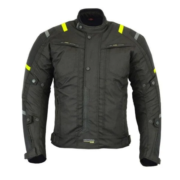 MOTARDZONE Chaqueta Fortex Negro/Amarillo Fluor