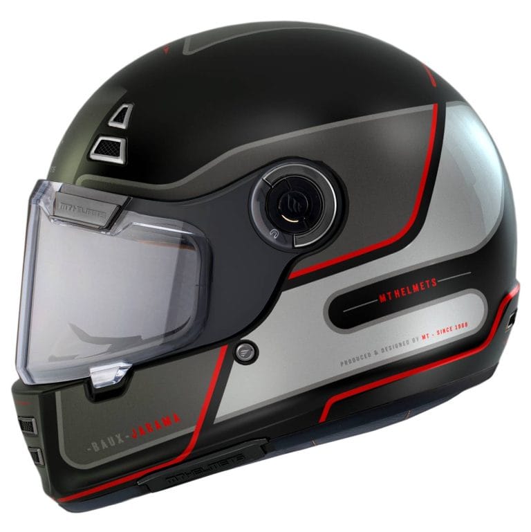 MT Casco Jarama Baux Negro/Gris/Rojo Mate (E15)