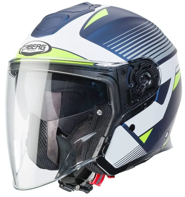 CABERG Casco Flyon Rio Azul Yamaha/Blanco/Amarillo Fluor/Plata