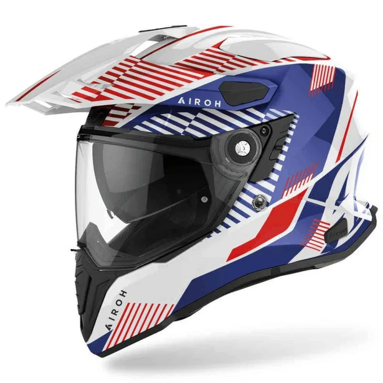 AIROH Casco Commander Boost Blanco/Azul/Rojo