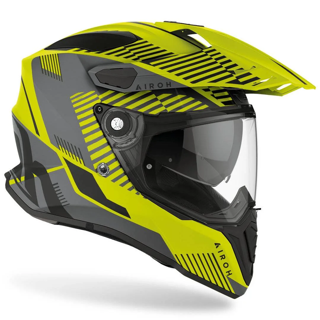 AIROH Casco Commander Boost Amarillo Mate/Gris/Negro