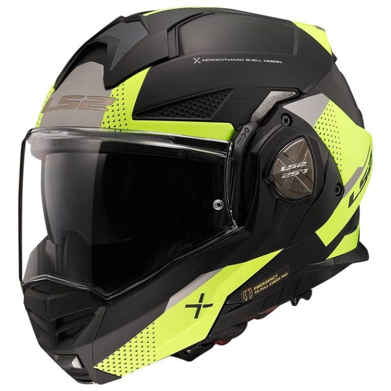 LS2 Casco FF901 Advant X Oblivion Negro Mate/Amarillo Fluor