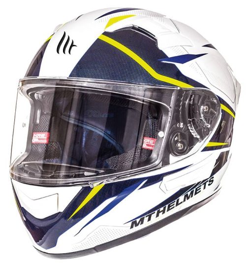 MT Casco KRE SV Intrepid Blanco/Amarillo Fluor (B3)