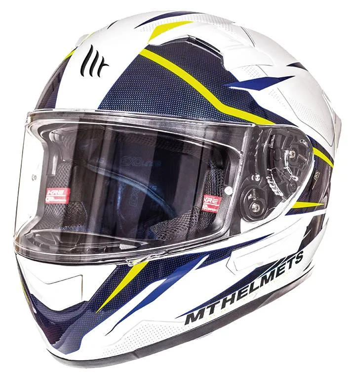 MT Casco KRE SV Intrepid Blanco/Amarillo Fluor (B3)