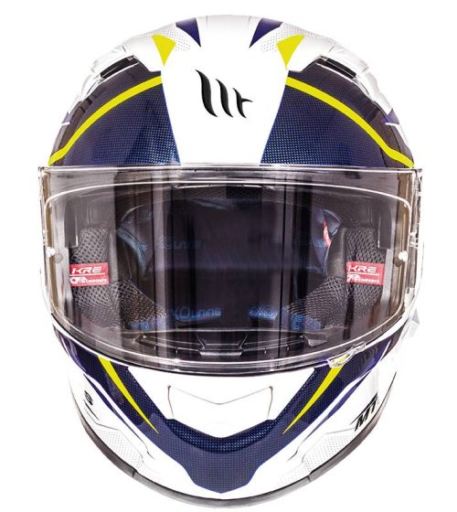 MT Casco KRE SV Intrepid Blanco/Amarillo Fluor (B3)