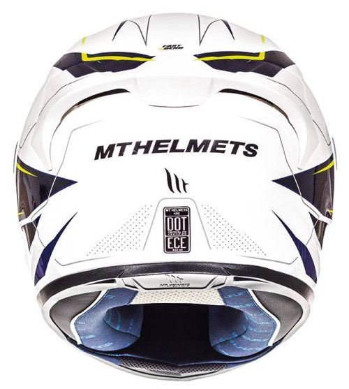MT Casco KRE SV Intrepid Blanco/Amarillo Fluor (B3)