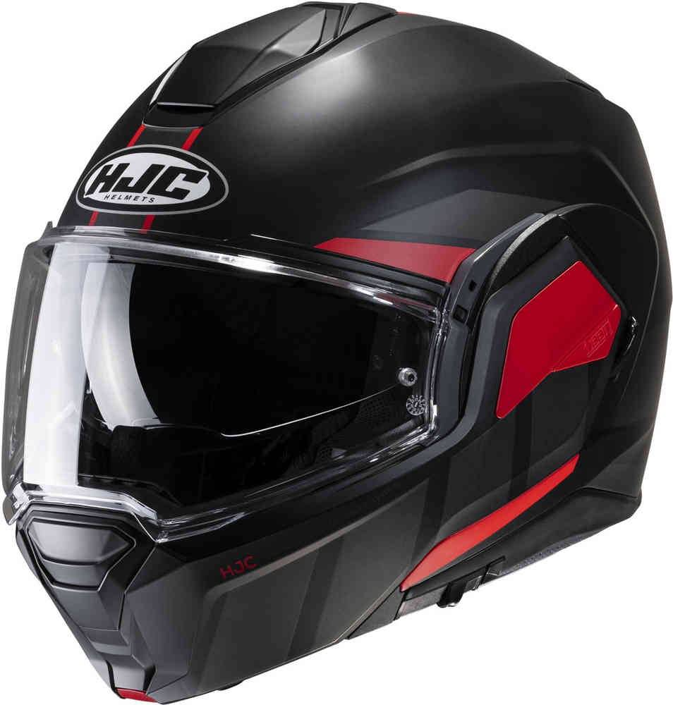 HJC Casco I100 Beis Negro/Rojo