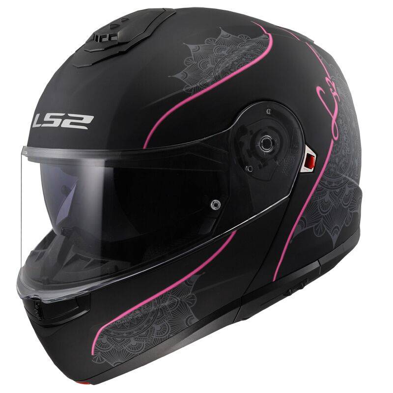 LS2 Casco FF908 Strobe II Lux Negro Mate/Rosa