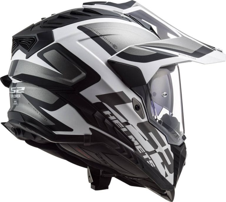 LS2 Casco MX701 Explorer Alter Negro Mate/Blanco