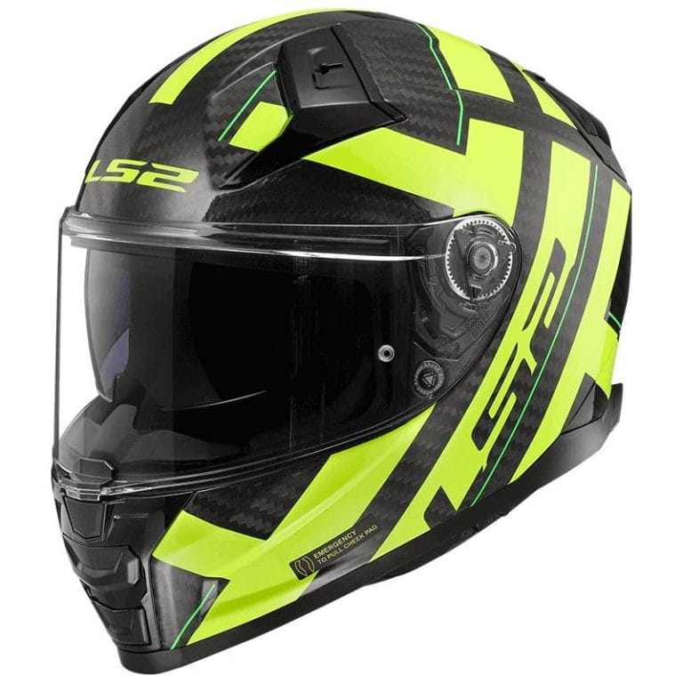 LS2 Casco FF811 Vector II Carbon Strong Negro/Amarillo Fluor