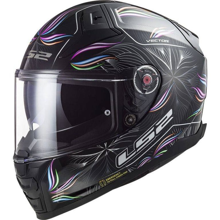 LS2 Casco FF811 Vector II Tropical Negro/Blanco