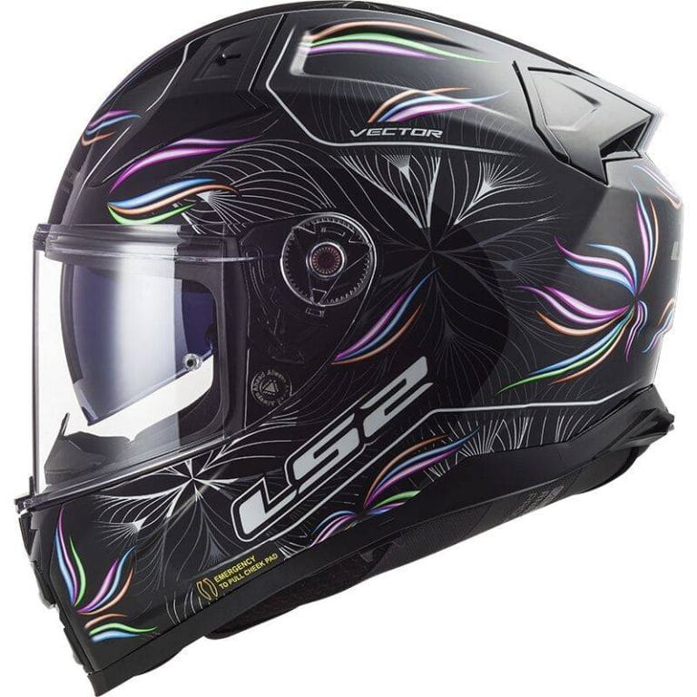 LS2 Casco FF811 Vector II Tropical Negro/Blanco