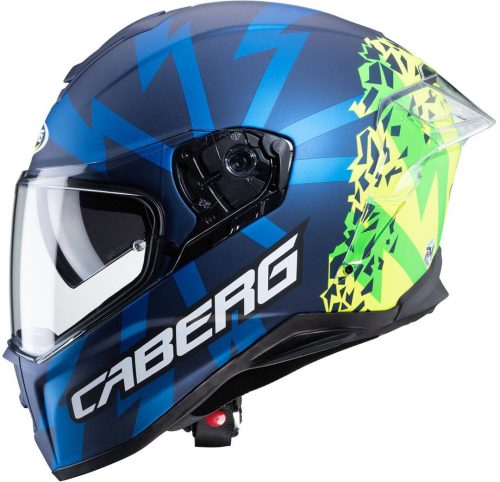 CABERG Casco Drift Evo Storm Azul Mate/Amarillo Fluor/Verde Fluor