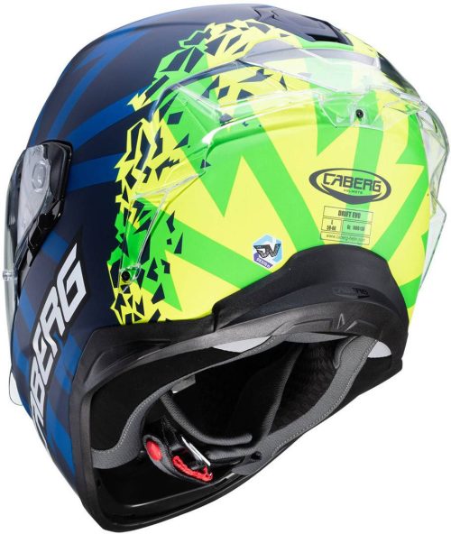 CABERG Casco Drift Evo Storm Azul Mate/Amarillo Fluor/Verde Fluor