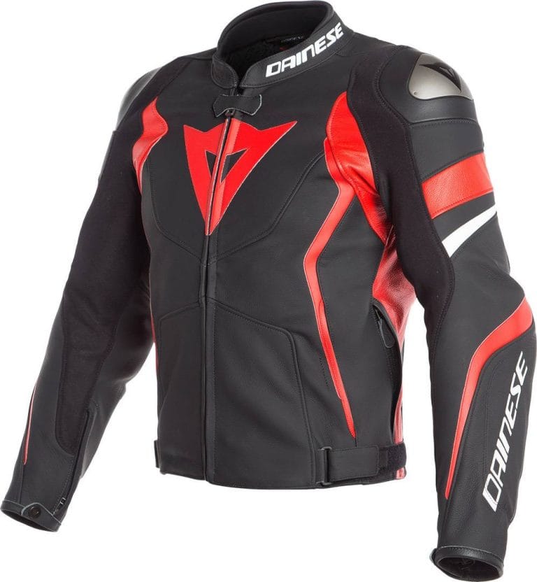 DAINESE Chaqueta Avro 4 Negro/Rojo Lava/Blanco