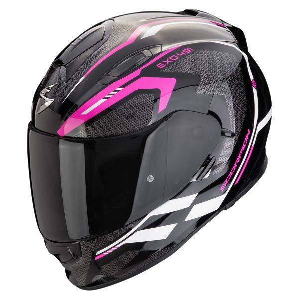 SCORPION Casco EXO-491 Kripta Negro/Rosa/Blanco