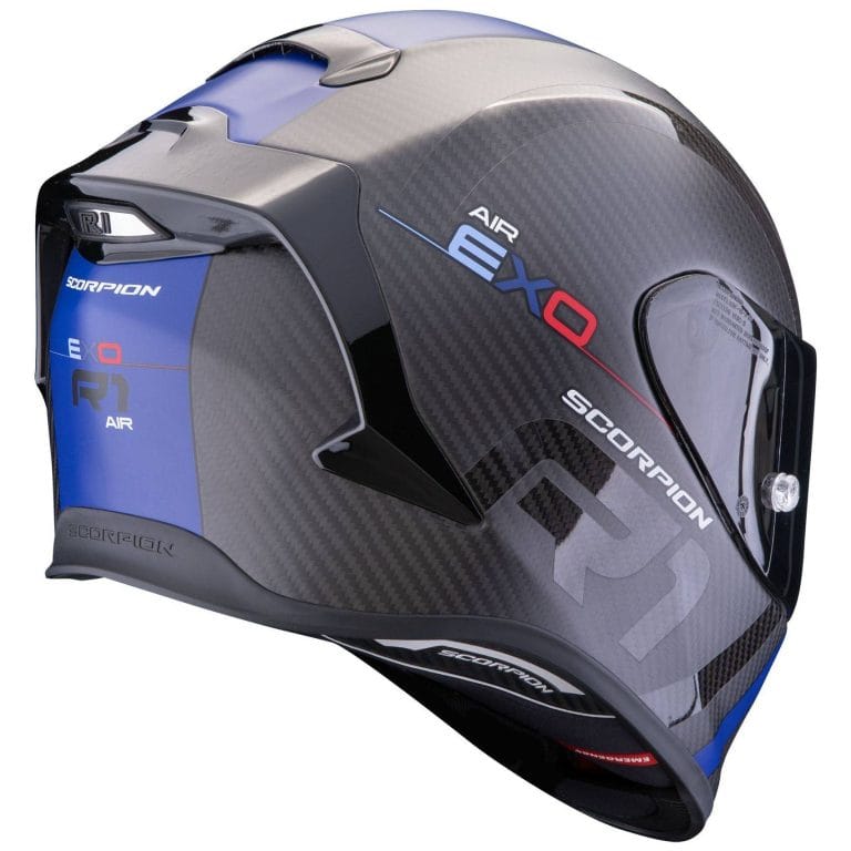 SCORPION Casco EXO-R1 Evo Carbon Air MG Negro Mate/Azul