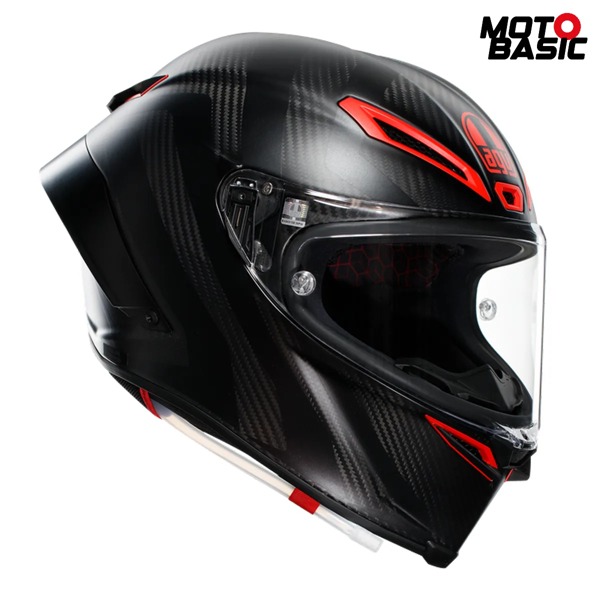 Casco AGV Pista GP RR Intrepido Carbono Mate/Negro/Rojo