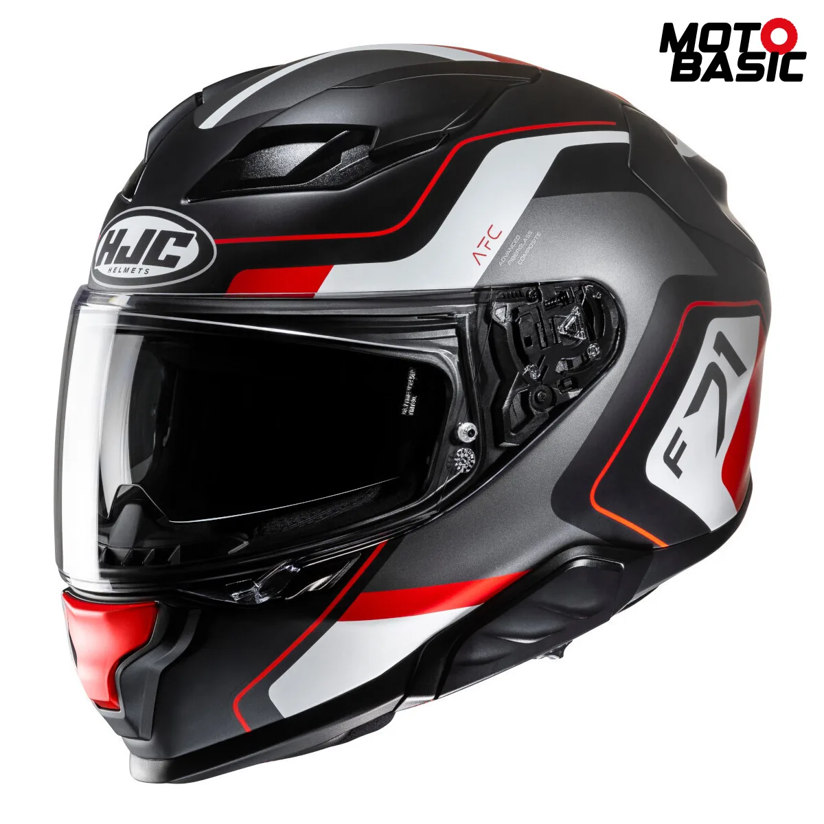 Casco HJC F71 Arcan Negro/Blanco/Rojo