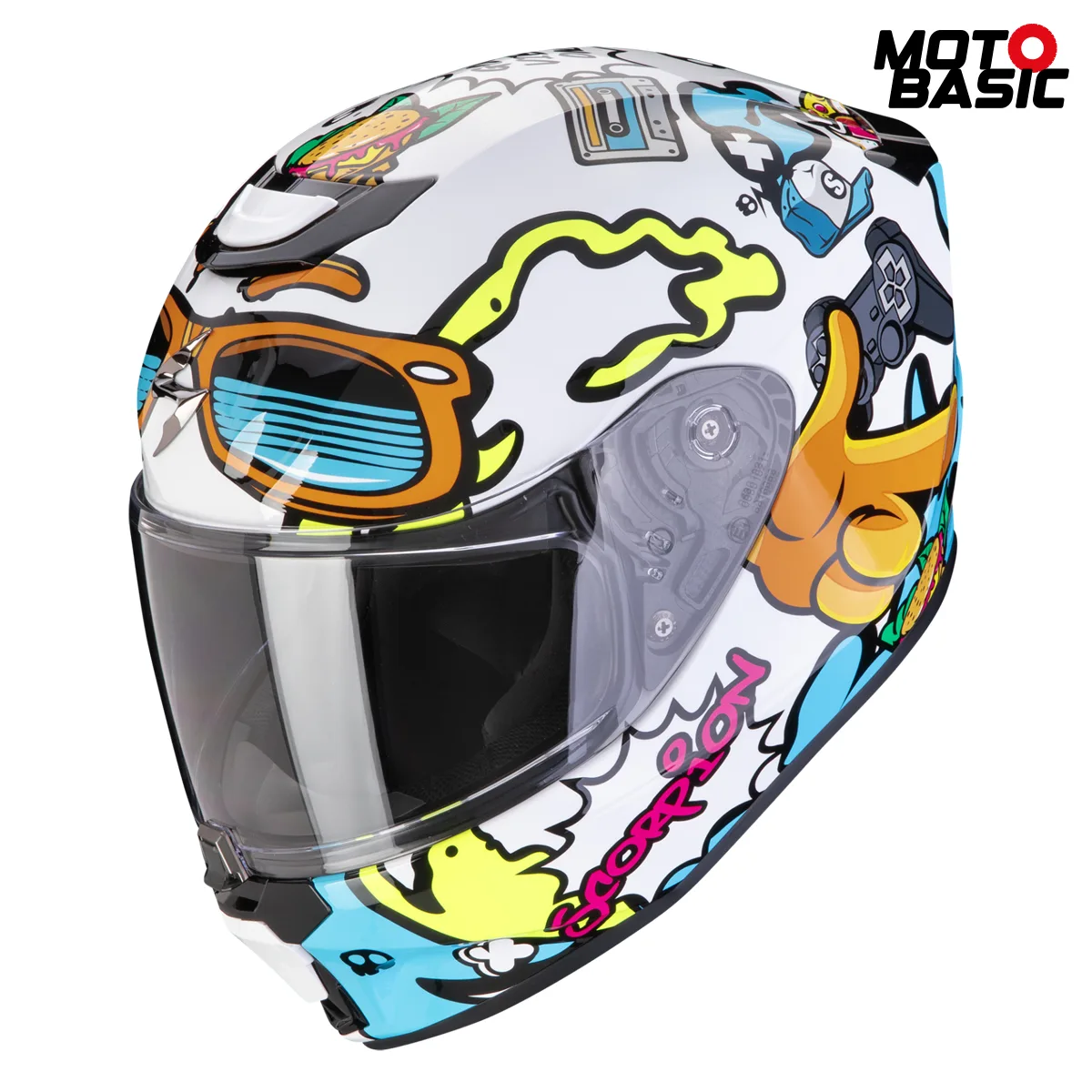 Casco SCORPION EXO-JNR Air Fun Blanco/Azul