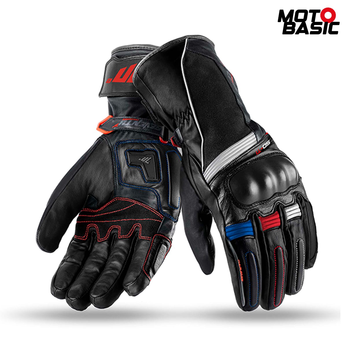 Guantes SEVENTY SD-T1 Negro/Rojo/Azul