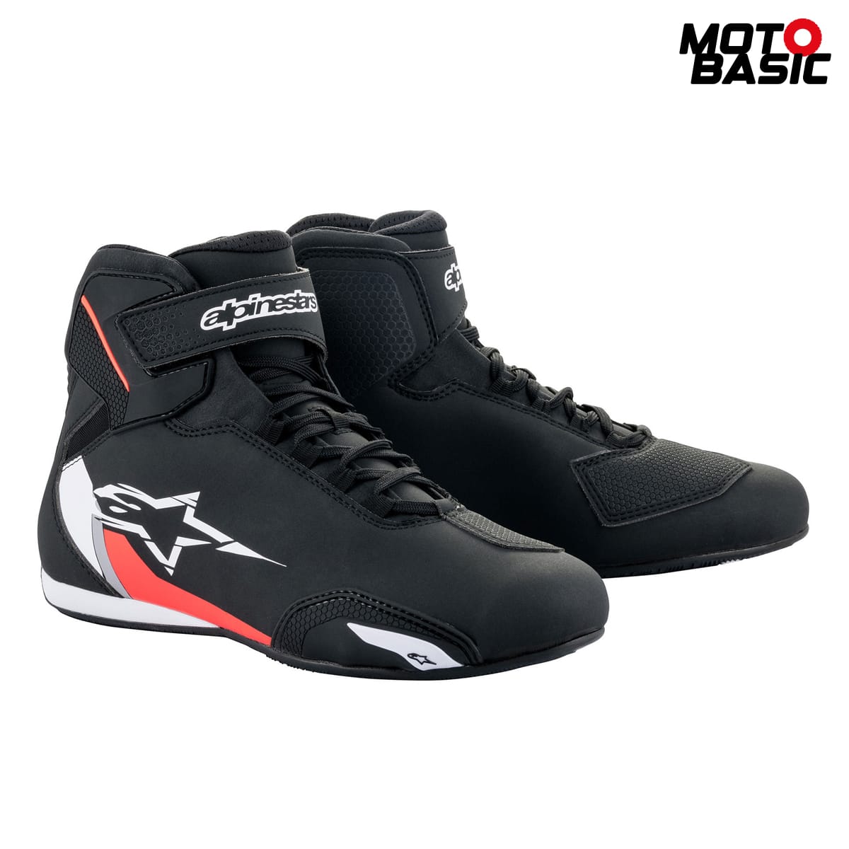 Botín ALPINESTARS Sektor Negro/Blanco/Rojo Fluor