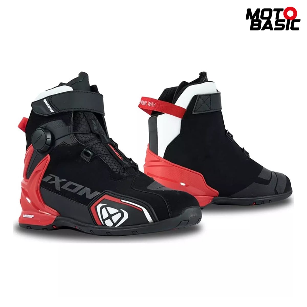 Botín IXON Bull 2 WP Negro/Blanco/Rojo