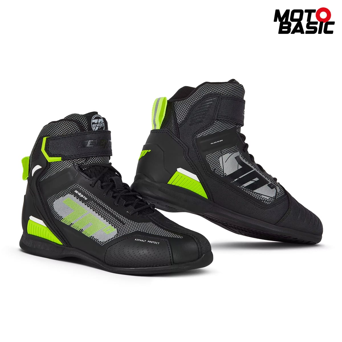 Botín SEVENTY SD-BR2 Veloce Negro/Amarillo Fluor/Blanco