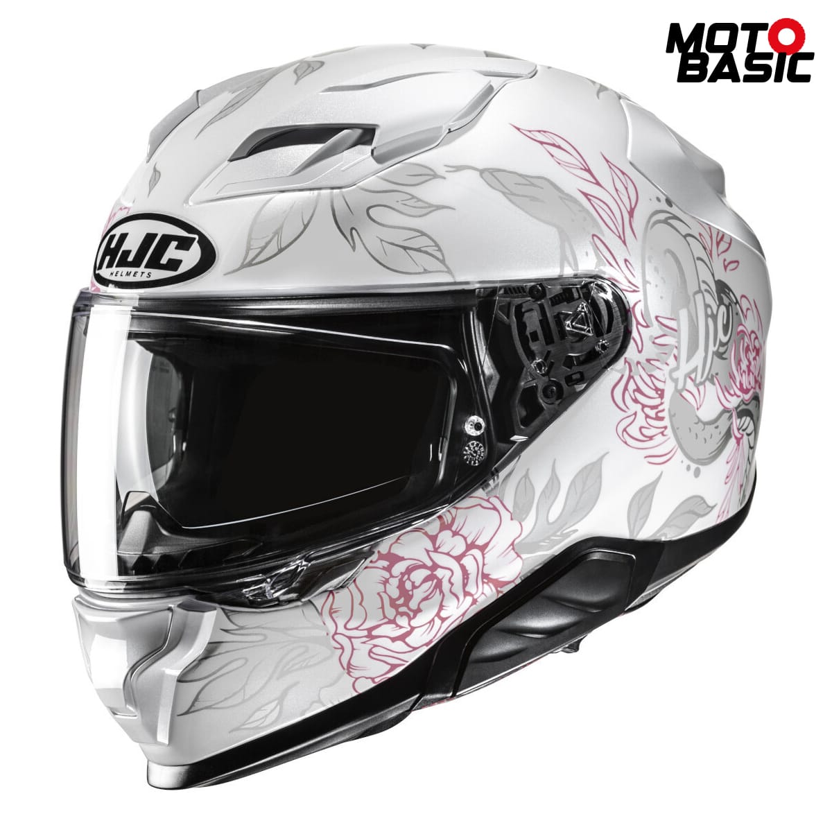 Casco HJC F71 Eliz Blanco/Rosa/Gris