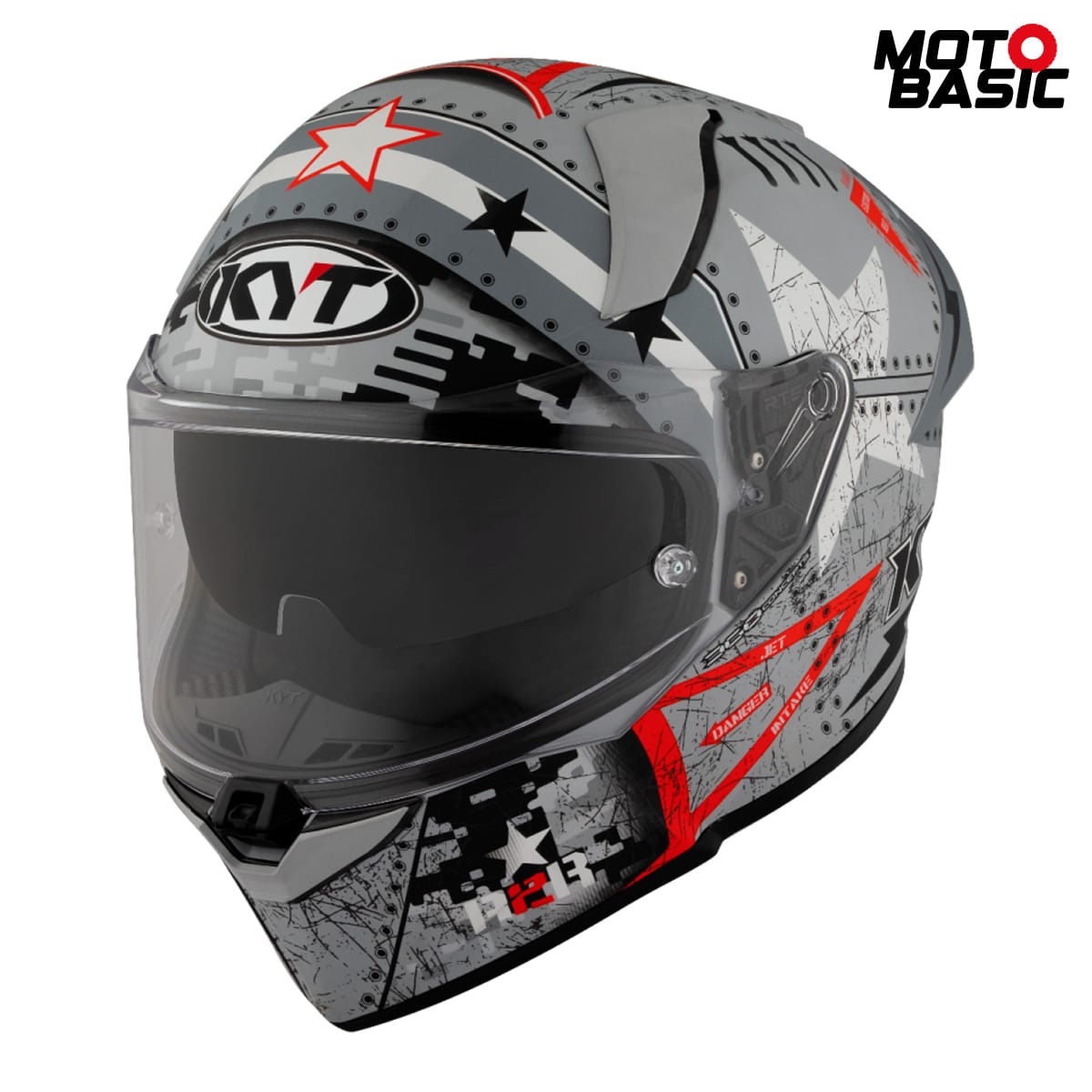 Casco KYT R2R Max Assault Gris Mate
