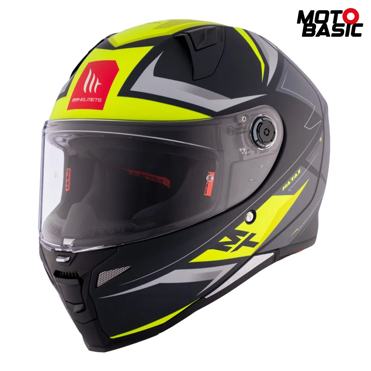 Casco MT Revenge 2 S Hatax Azul Mate/Amarillo Fluor