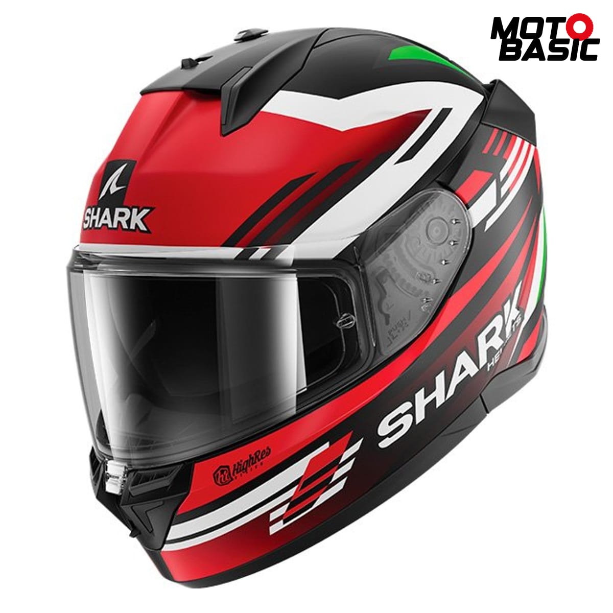 Casco SHARK D-Skwal 3 Firstlap Negro/Rojo/Blanco/Verde