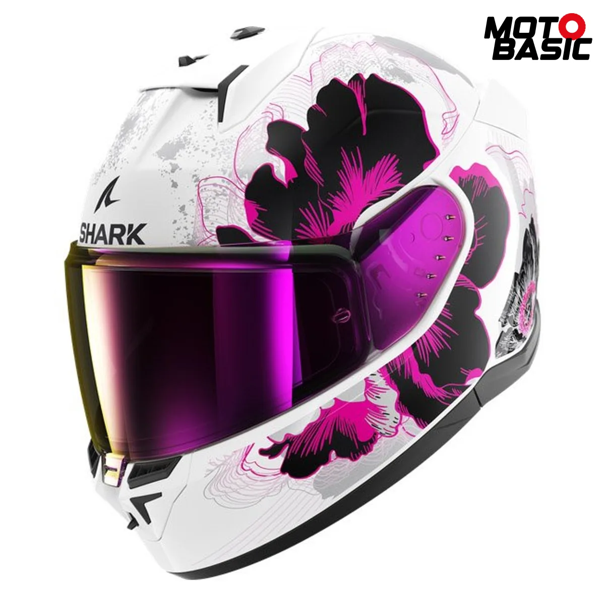Casco SHARK D-Skwal 3 Mayfer Blanco/Violeta/Antracita