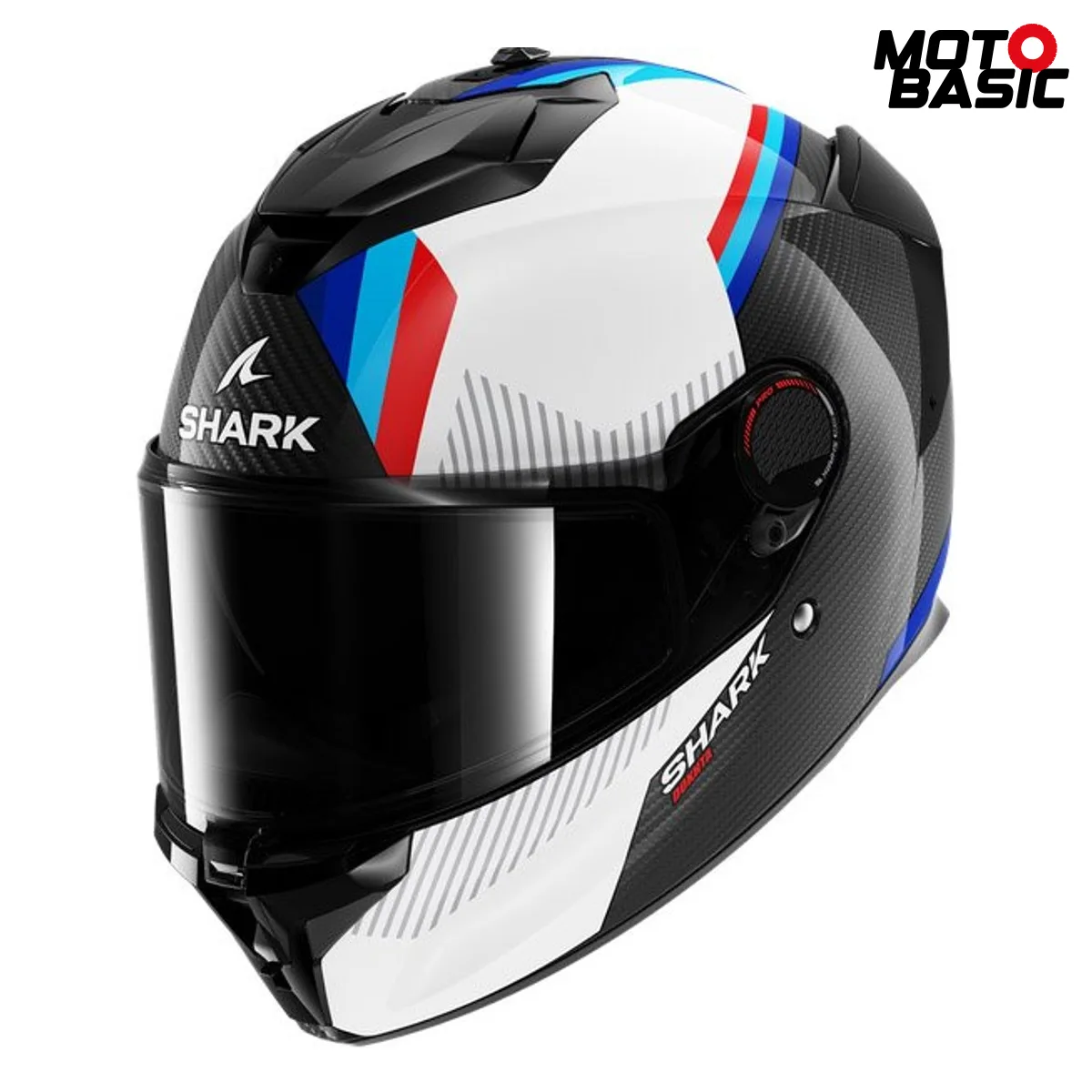 Casco SHARK Spartan GT Pro Carbon Dokhta Negro/Blanco/Azul/Rojo
