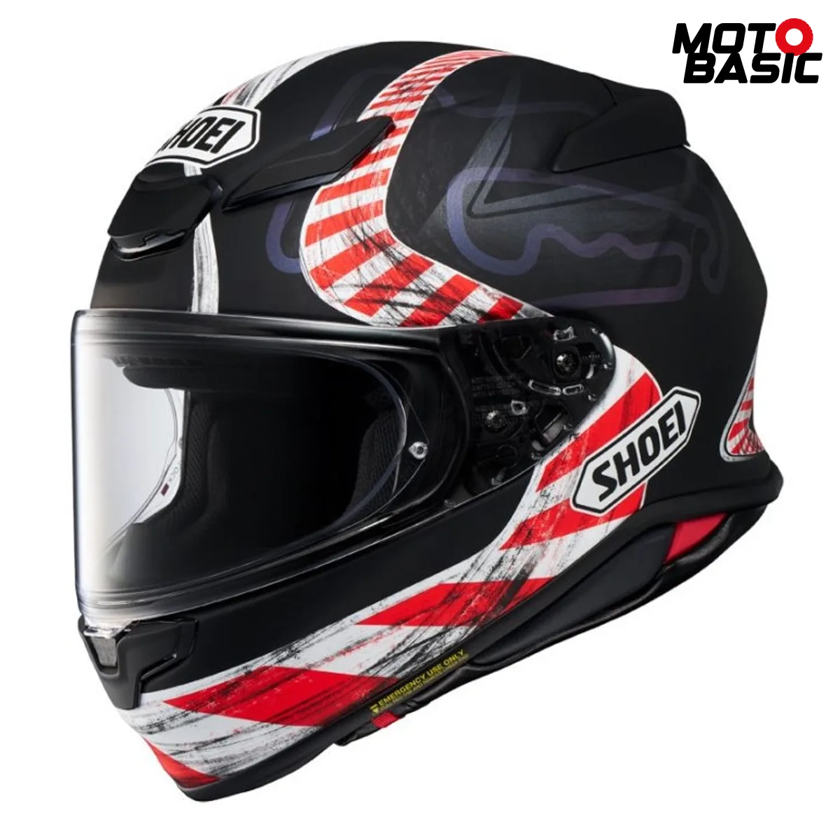 Casco SHOEI NXR 2 Knee Down Negro/Rojo/Blanco