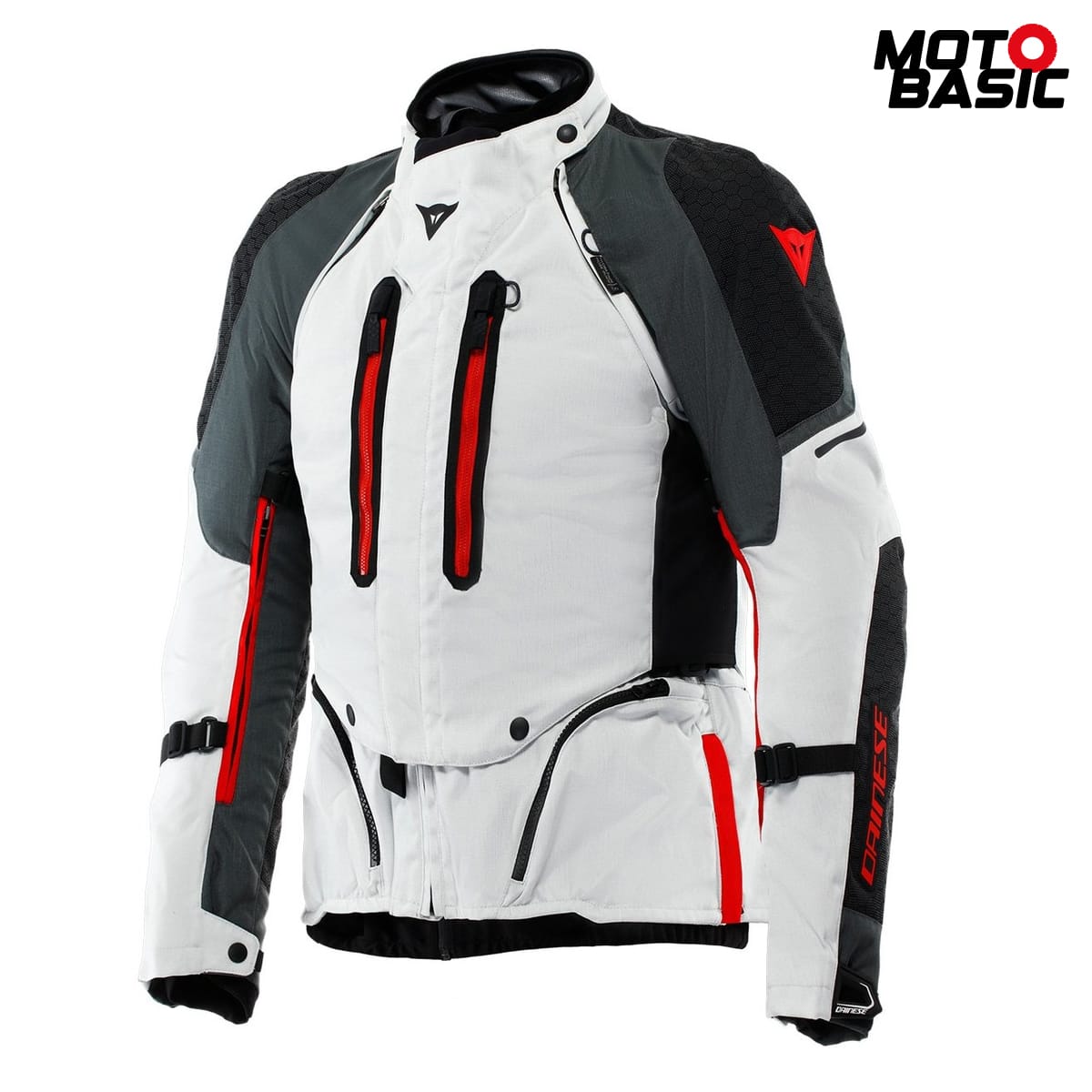 Chaqueta DAINESE Super Adventure Absoluteshell Gris Glacier/Iron Gate/Rojo