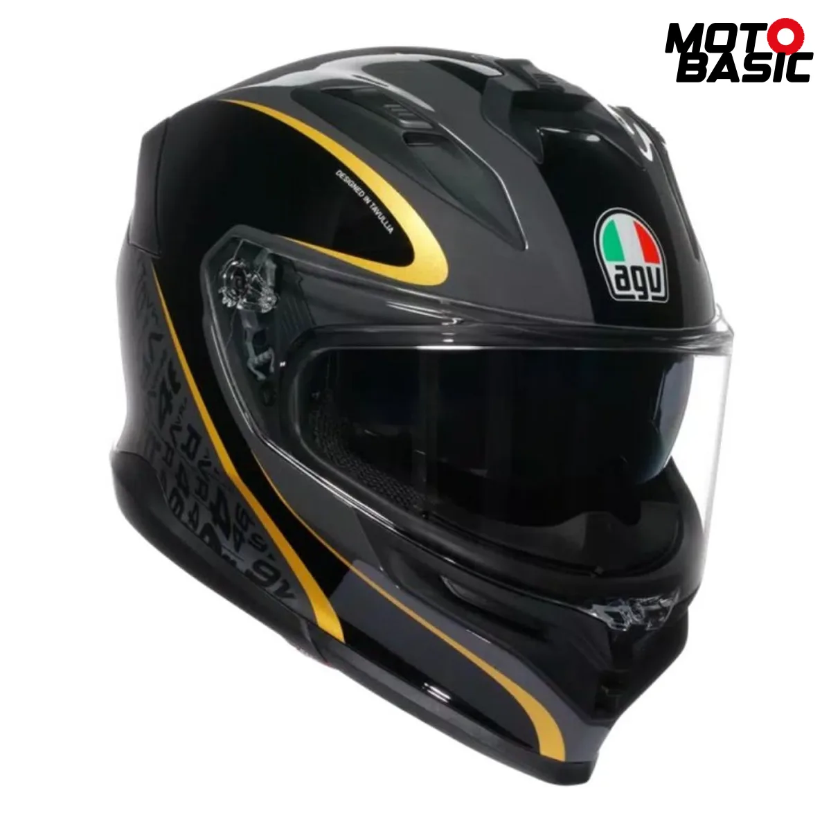 Casco AGV K7 Flow 46 Negro/Dorado