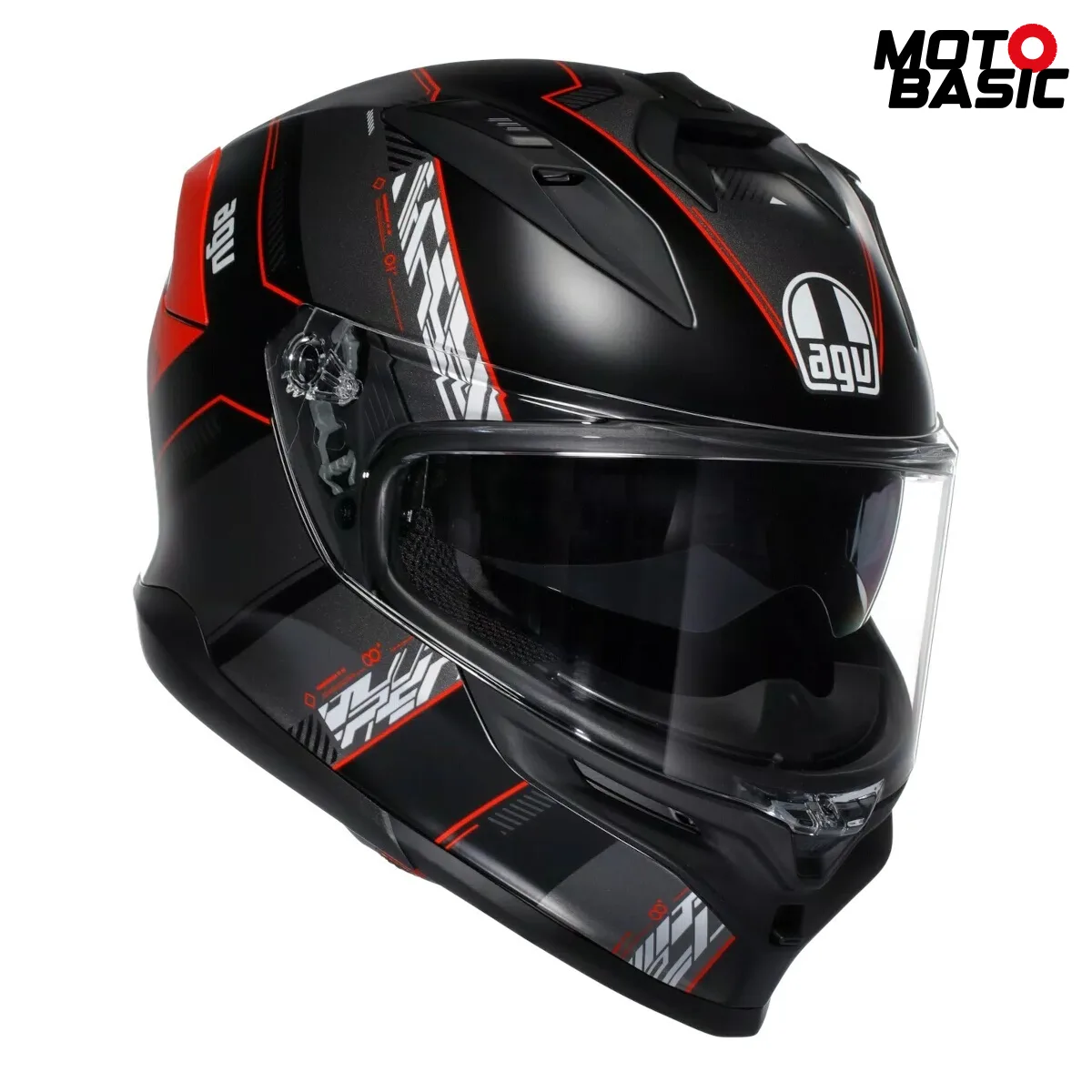 Casco AGV K7 Kyber Negro Mate/Rojo