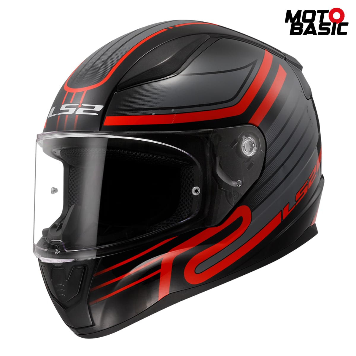 Casco LS2 Rapid II Circuit Negro/Rojo