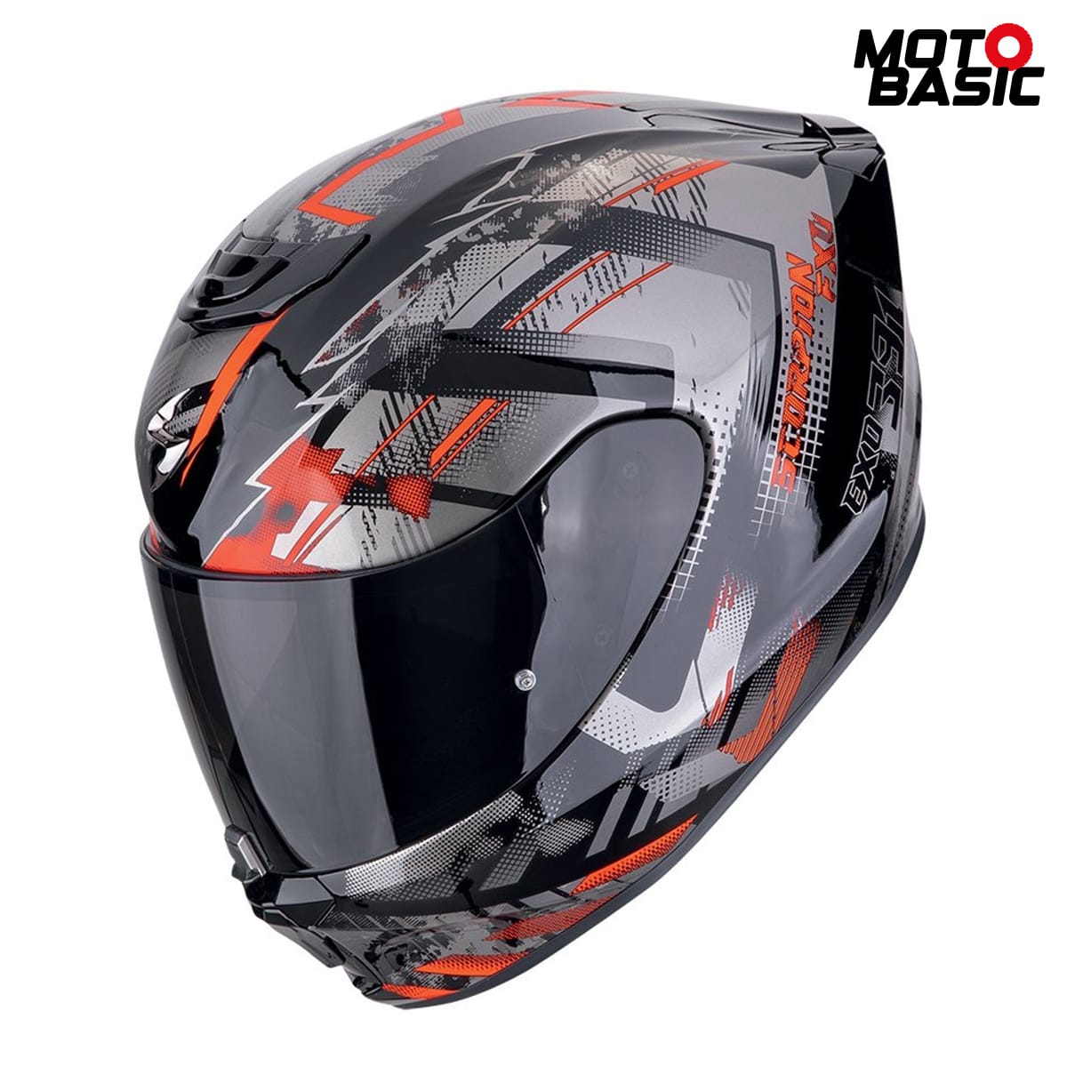 Casco SCORPION EXO-391 Clutter Negro/Rojo