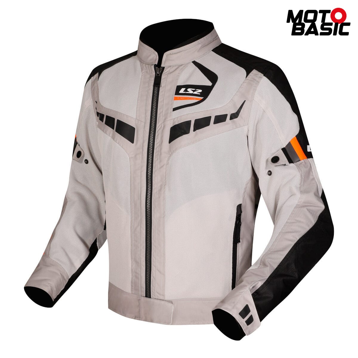 Chaqueta LS2 Garda Air Lady Negro/Gris/Naranja Fluor