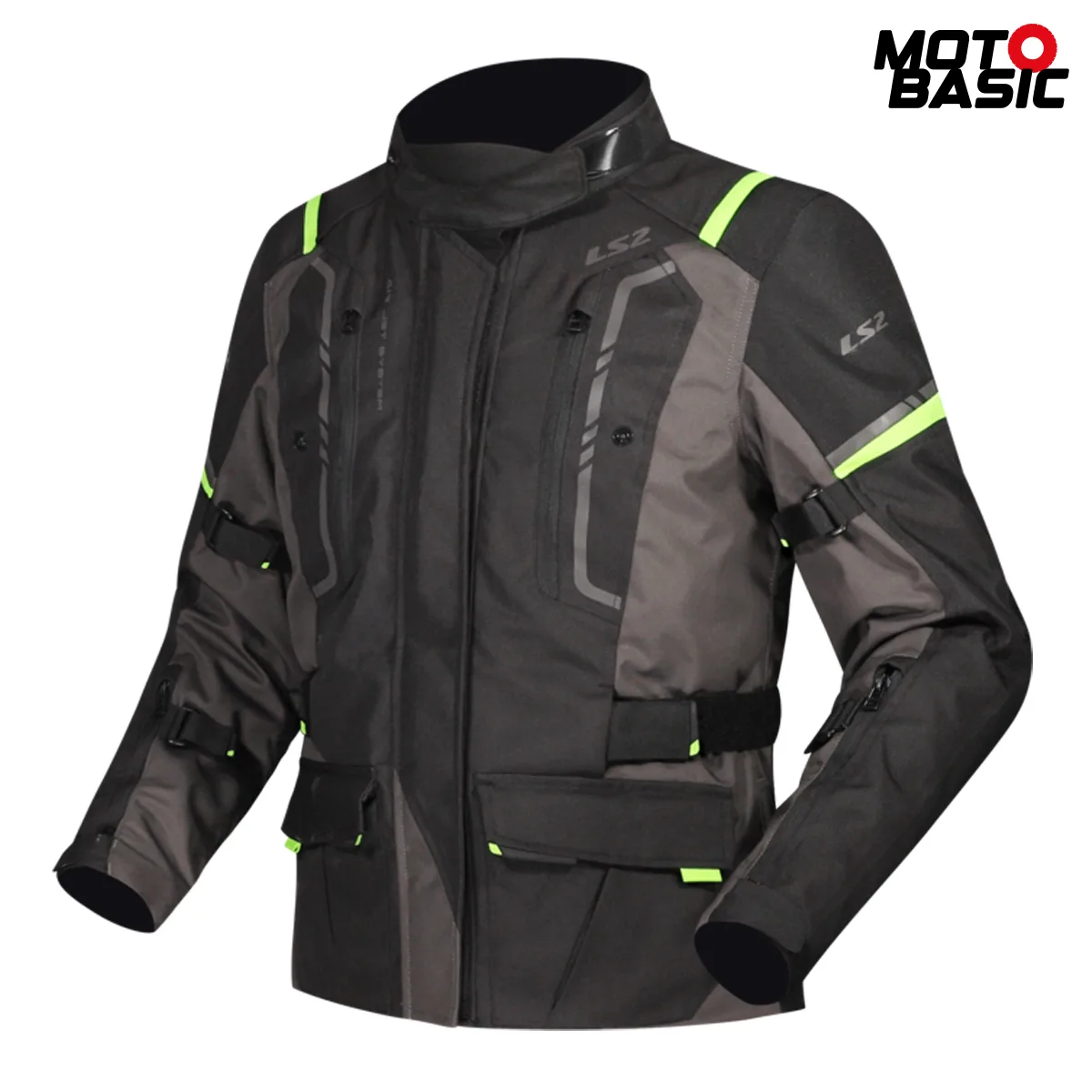Chaqueta LS2 Narvik Lady Gris/Negro/Amarillo Fluor